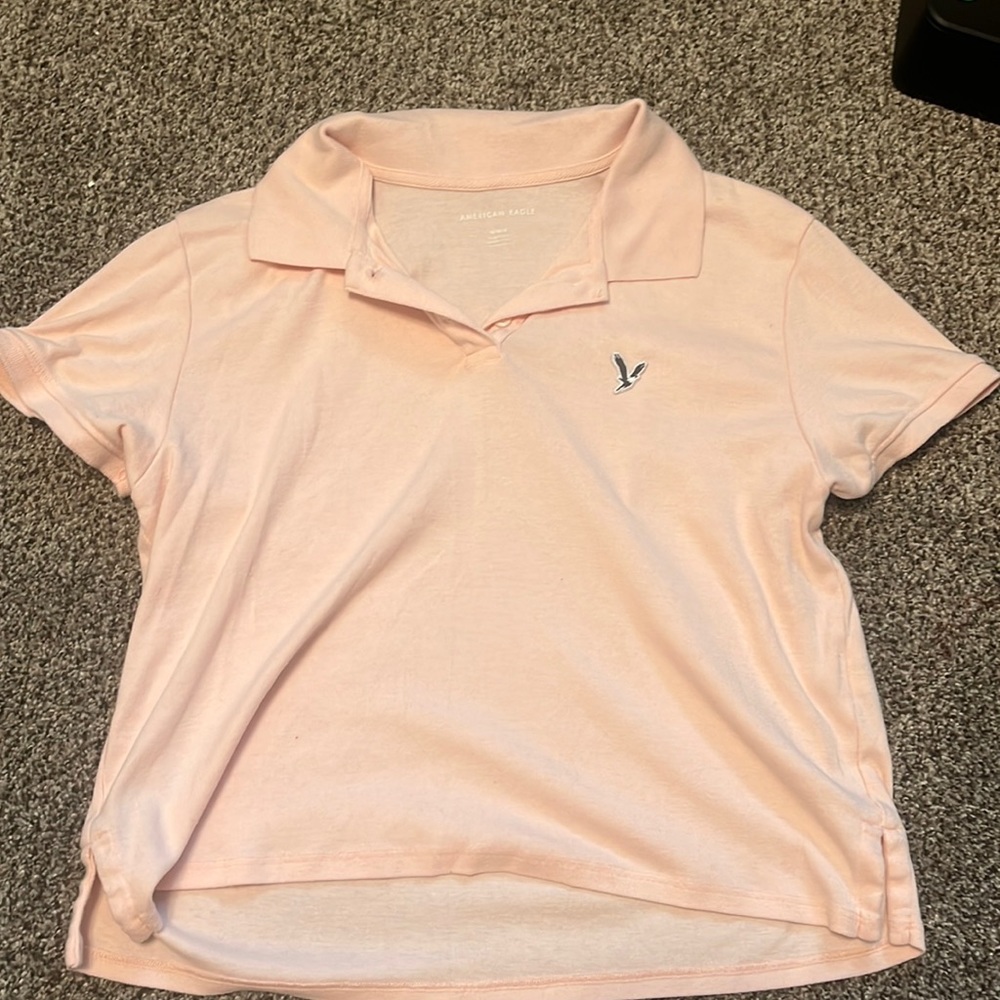 Pink vintage american eagle polo